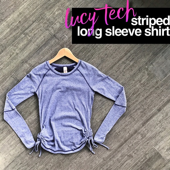 ⚡️FLASH SALE⚡️ LUCY Tech Blue Striped Long Sleeve Shirt - Picture 1 of 6